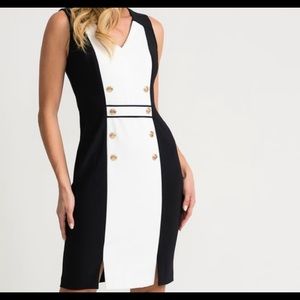 Joseph Ribkoff..black and cream dress…NWT…size 8